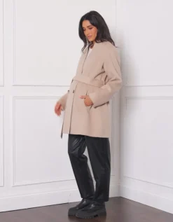 Fashion Seraphine Chandler | Double-Breasted Wool Maternity Coat