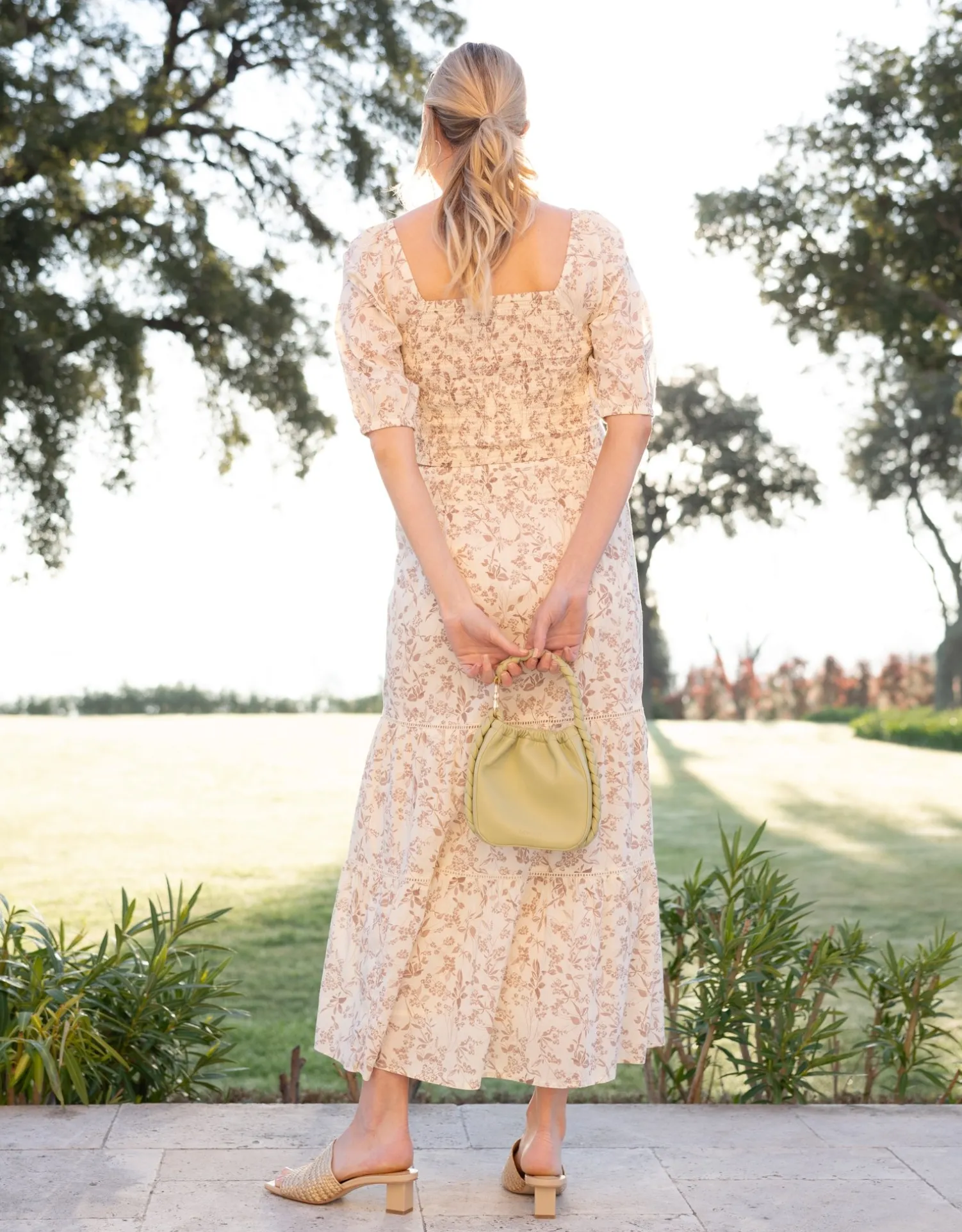 Hot Seraphine Citrine | Cotton Floral Co-Ord Maternity and Nursing Set