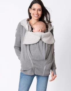 Best Seraphine Connor | Grey 3 in 1 Maternity Hoodie