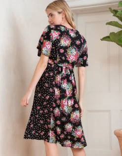 Fashion Seraphine Dahlia | Floral Bouquet Maternity & Nursing Dress