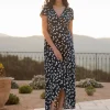 Hot Seraphine Daisy | Maxi-Length Wrap Maternity Dress
