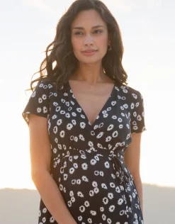 Hot Seraphine Daisy | Maxi-Length Wrap Maternity Dress