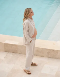 Best Seraphine Dane | Linen Button-Down Maternity-To-Nursing Shirt