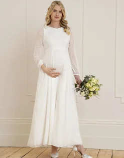 New Seraphine Daniella | Satin Devore Chiffon Maternity Wedding Dress