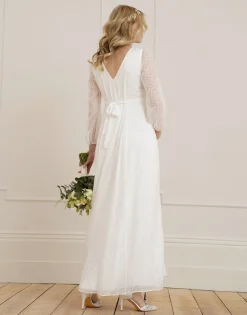 New Seraphine Daniella | Satin Devore Chiffon Maternity Wedding Dress