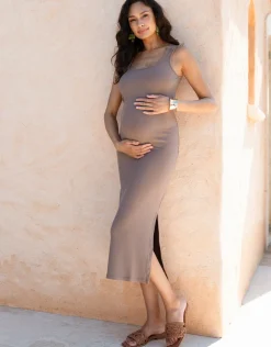 New Seraphine Darina | Ribbed Jersey Bodycon-Style Maternity & Nursing Dress