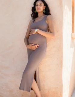 New Seraphine Darina | Ribbed Jersey Bodycon-Style Maternity & Nursing Dress