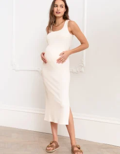 Store Seraphine Darina | Ribbed Jersey Bodycon-Style Maternity & Nursing Dress