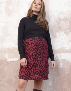 Store Seraphine Deandra | Printed Maternity & Nursing Dress with Cotton Blend Top