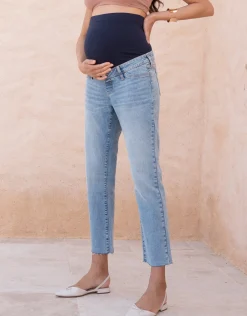 Sale Seraphine Delta | Over Bump Frayed Hem Maternity Jeans