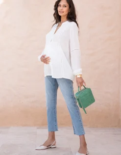 Sale Seraphine Delta | Over Bump Frayed Hem Maternity Jeans