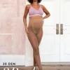 Best Sale Seraphine 20 Denier Mocha Maternity Tights u2013 2 Pack