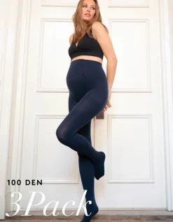 Sale Seraphine 100 Denier Navy Maternity Tights u2013 3 Pack