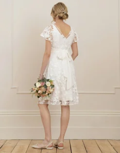 Discount Seraphine Diane | White Floral Lace Maternity to Nursing Occasion Dress