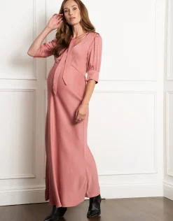 Flash Sale Seraphine Dido | Puff Sleeve Tea Maternity Dress