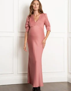 Flash Sale Seraphine Dido | Puff Sleeve Tea Maternity Dress