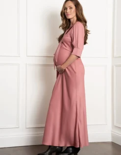Flash Sale Seraphine Dido | Puff Sleeve Tea Maternity Dress