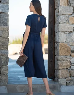 Best Sale Seraphine Dion | Navy Blue Maternity & Nursing Jumpsuit