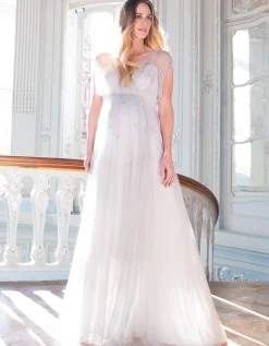 Best Sale Seraphine Eleni | Mist Grey Grecian Maternity Gown