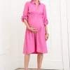Hot Seraphine Elina | Maternity Shirt Dress