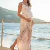 Sale Seraphine Elisha | Pastel Printed Maternity Maxi Dress