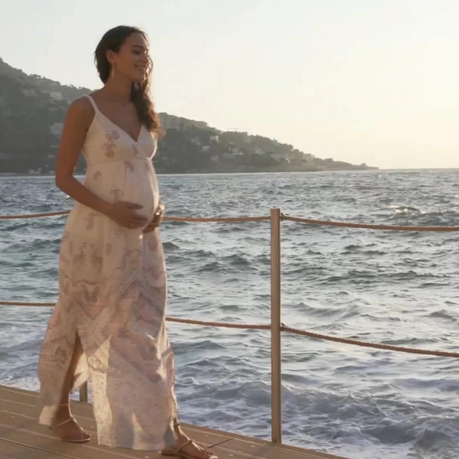 Sale Seraphine Elisha | Pastel Printed Maternity Maxi Dress