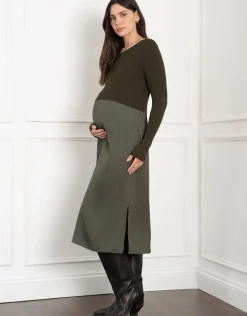 Cheap Seraphine Ellis | Knit Top with Woven Maternity & Nursing Slip Dress