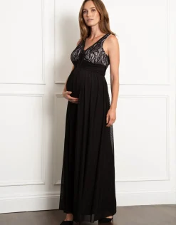 Store Seraphine Embellished Maxi Maternity Dress