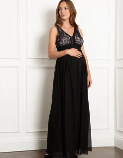 Store Seraphine Embellished Maxi Maternity Dress