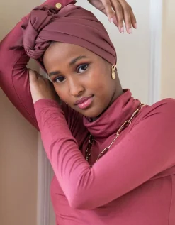 Discount Seraphine Ember | Rust Bamboo Maternity & Nursing Roll Neck