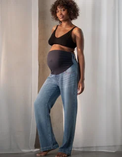 Hot Seraphine Emmett | Over Bump Wide-Leg Maternity Jeans