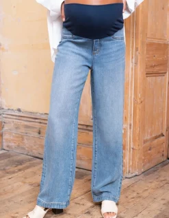 Hot Seraphine Emmett | Over Bump Wide-Leg Maternity Jeans