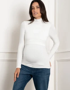 Cheap Seraphine Eragon | Lift-Up Long Sleeve Jersey Maternity & Nursing Layering Top
