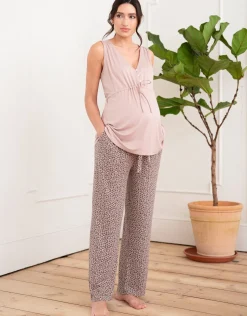 Best Seraphine Estrella | Full Length Jersey Pajama Maternity-To-Nursing Set
