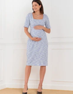 Cheap Seraphine Fauna | Tweed Midi Maternity Dress