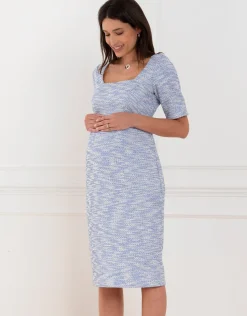 Cheap Seraphine Fauna | Tweed Midi Maternity Dress