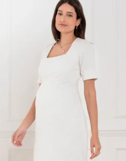 Shop Seraphine Fauna | Tweed Midi Maternity Dress