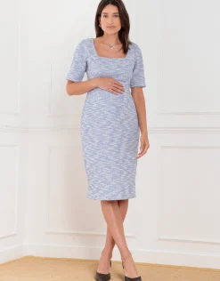 Cheap Seraphine Fauna | Tweed Midi Maternity Dress