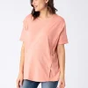 Hot Seraphine Fergie | Light Pink Oversized Boxy Fit Maternity to Nursing T-Shirt