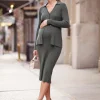 Best Seraphine Francisca | Rib Knitted Button Up Maternity-To-Nursing Cardigan With Collar Detail