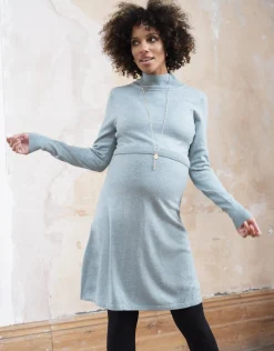 Online Seraphine Freya | Sage Wool Blend Maternity & Nursing Sweater Dress