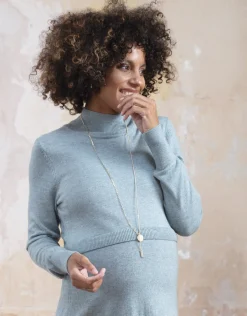 Online Seraphine Freya | Sage Wool Blend Maternity & Nursing Sweater Dress