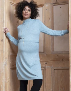 Online Seraphine Freya | Sage Wool Blend Maternity & Nursing Sweater Dress