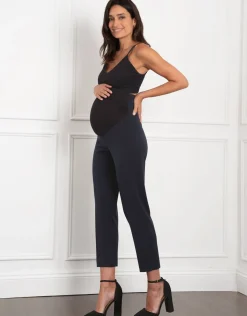 New Seraphine Gabi | Tapered Navy Maternity Pants