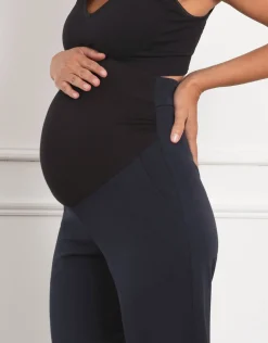 New Seraphine Gabi | Tapered Navy Maternity Pants