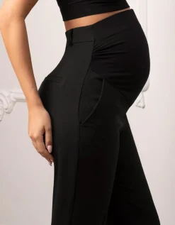 Online Seraphine Garland | Tapered Black Maternity Pants