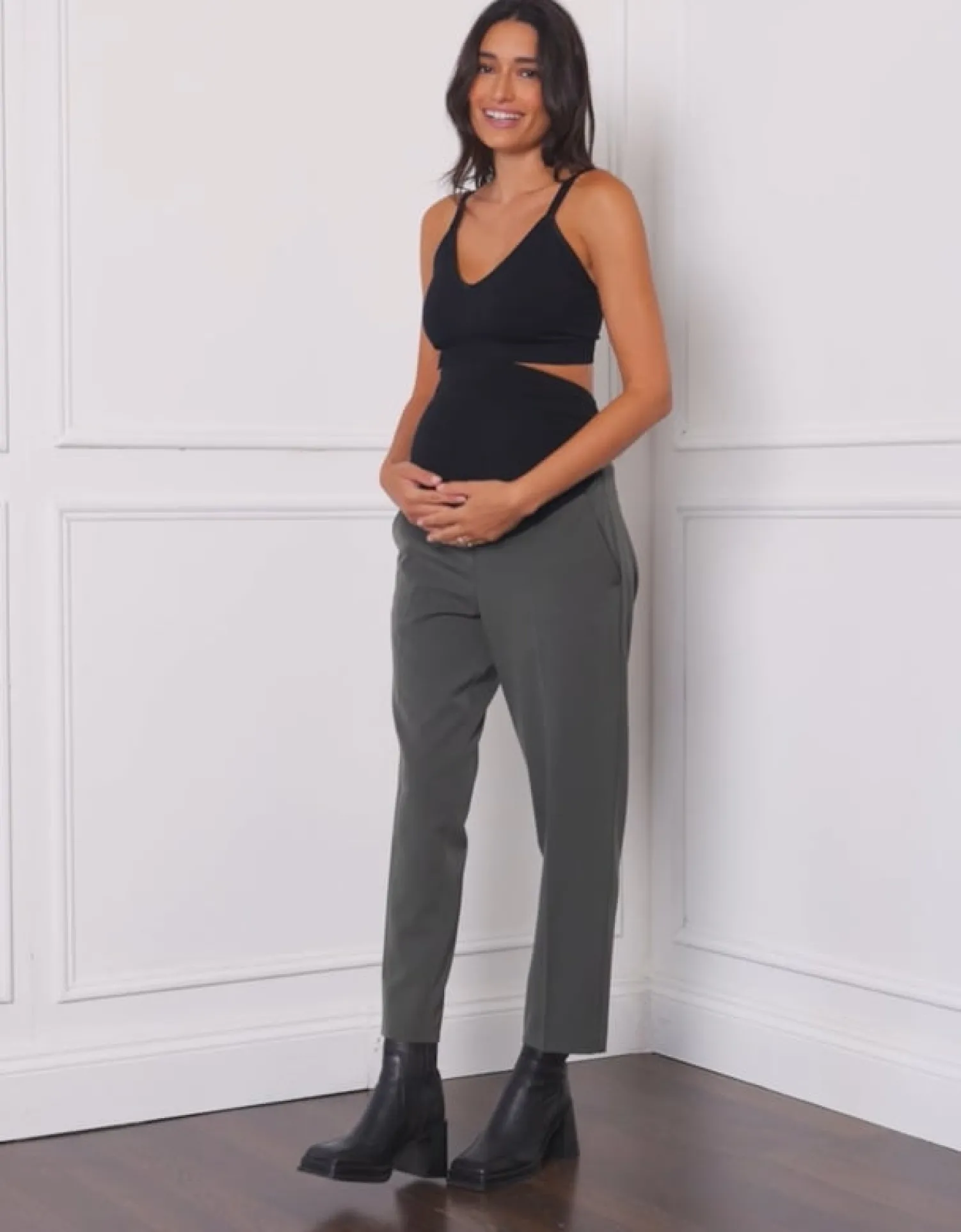 Clearance Seraphine Gary | Tapered Over Bump Work Pants