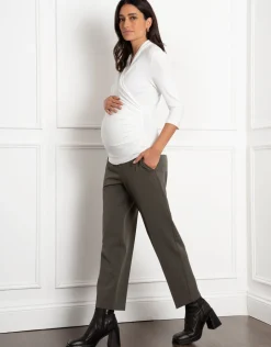 Store Seraphine Ines | Jersey Maternity -To-Nursing  Mock Wrap Top