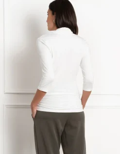 Store Seraphine Ines | Jersey Maternity -To-Nursing  Mock Wrap Top