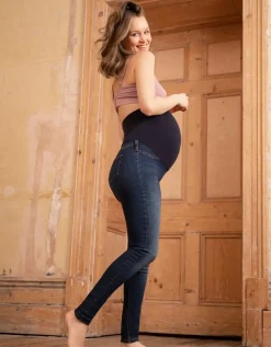Sale Seraphine Irving | Dark Over Bump Super-Skinny Maternity Jeans
